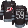 Carolina Hurricanes #59 Janne Kuokkanen Premier Black 1917-2017 100th Anniversary NHL Jersey