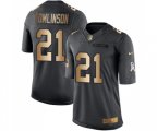Los Angeles Chargers #21 LaDainian Tomlinson Limited Black Gold Salute to Service Football Jersey