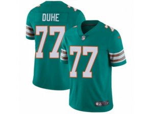 Miami Dolphins #77 Adam Joseph Duhe Vapor Untouchable Limited Aqua Green Alternate NFL Jersey