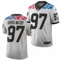 Carolina Panthers #97 Yetur Gross-Matos Nike 2021 White City Edition Vapor Limited Jersey