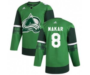 Colorado Avalanche #8 Cale Makar 2020 St. Patrick\'s Day Stitched Hockey Jersey Green