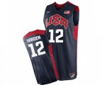 Nike Team USA #12 James Harden Authentic Navy Blue 2012 Olympics Basketball Jersey