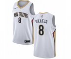 New Orleans Pelicans #8 Jahlil Okafor Authentic White NBA Jersey - Association Edition