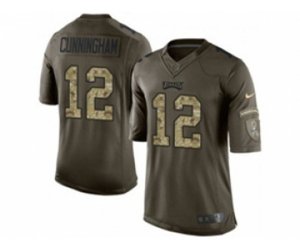 Philadelphia Eagles #12 Randall Cunningham army green[nike Limited Salute To Service]