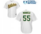 Oakland Athletics #55 Sean Manaea Replica White Home Cool Base Baseball Jersey