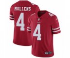 San Francisco 49ers #4 Nick Mullens Red Team Color Vapor Untouchable Limited Player NFL Jersey