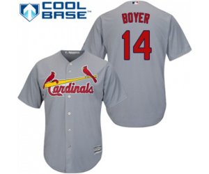 St. Louis Cardinals #14 Ken Boyer Replica Grey Road Cool Base Baseball Jersey