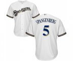 Milwaukee Brewers #5 Cory Spangenberg Replica White Alternate Cool Base Baseball Jersey
