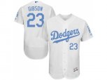 Los Angeles Dodgers #23 Kirk Gibson White Flexbase Authentic Collection Stitched Baseball Jersey