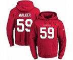 Arizona Cardinals #59 Joe Walker Red Name & Number Pullover Hoodie