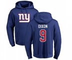 New York Giants #9 Riley Dixon Royal Blue Name & Number Logo Pullover Hoodie