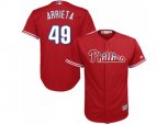 Philadelphia Phillies #49 Jake Arrieta Red New Cool Base Stitched MLB Jersey