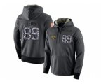 Jacksonville Jaguars #89 Marcedes Lewis Stitched Black Anthracite Salute to Service Player Performance Hoodie