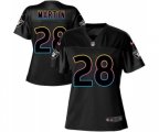 Women's Oakland Raiders #28 Doug Martin Game Black Fashion Football Jersey