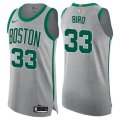 Boston Celtics #33 Larry Bird Authentic Gray NBA Jersey - City Edition