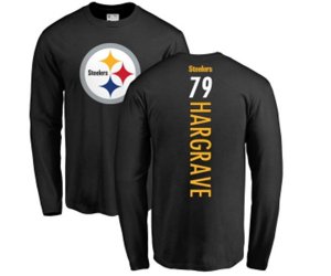 Pittsburgh Steelers #79 Javon Hargrave Black Backer Long Sleeve T-Shirt