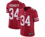 San Francisco 49ers #34 Jason Verrett Red Team Color Vapor Untouchable Limited Player Football Jersey
