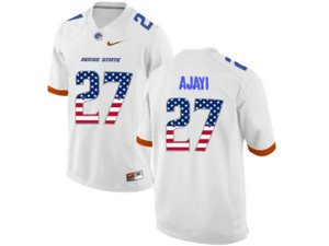 2016 US Flag Fashion Men\'s Boise State Broncos Jay Ajayi #27 College Football Jerseys - White