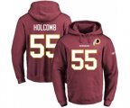 Washington Redskins #55 Cole Holcomb Red Name & Number Pullover Hoodie