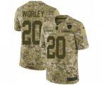 Oakland Raiders #20 Daryl Worley Limited Camo 2018 Salute to Service Football Jersey