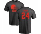 Cleveland Browns #24 Nick Chubb Ash One Color T-Shirt
