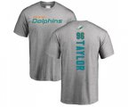Miami Dolphins #96 Vincent Taylor Ash Backer T-Shirt