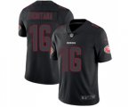 San Francisco 49ers #16 Joe Montana Limited Black Rush Impact Football Jersey