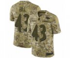 Baltimore Ravens #43 Justice Hill Limited Camo 2018 Salute to Service Football Jersey