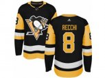 Adidas Pittsburgh Penguins #8 Mark Recchi Authentic Black Home NHL Jersey