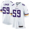 Minnesota Vikings #59 Emmanuel Lamur Game White NFL Jersey
