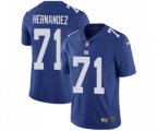 New York Giants #71 Will Hernandez Royal Blue Team Color Vapor Untouchable Limited Player Football Jersey