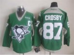 Pittsburgh Penguins #87 Sidney Crosby Training green NHL jerseys