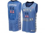 2016 US Flag Fashion 2016 Men's North Carolina Tar Heels Brice Johnson #11 College Basketball Jersey - Blue