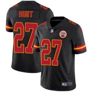 Kansas City Chiefs #27 Kareem Hunt Limited Black Rush Vapor Untouchable NFL Jersey