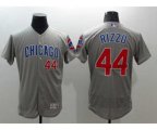 Chicago Cubs #44 Anthony Rizzo Majestic Gray Flexbase Authentic Collection Player Jersey