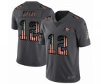 Tampa Bay Buccaneers #12 Tom Brady Limited Black USA Flag 2019 Salute To Service Football Jersey