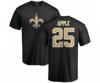 New Orleans Saints #25 Eli Apple Black Name & Number Logo T-Shirt