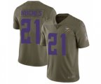 Minnesota Vikings #21 Mike Hughes Limited Olive 2017 Salute to Service Football Jersey