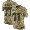 New England Patriots #77 Trent Brown Limited Camo 2018 Salute to Service NFL Jersey