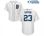 Detroit Tigers #23 Kirk Gibson Replica White Home Cool Base Baseball Jersey