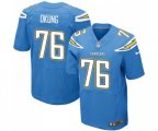 Los Angeles Chargers #76 Russell Okung Elite Electric Blue Alternate Football Jersey