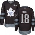 Toronto Maple Leafs #18 Ben Smith Authentic Black 1917-2017 100th Anniversary NHL Jersey