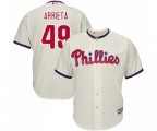 Philadelphia Phillies #49 Jake Arrieta Replica Cream Alternate Cool Base Baseball Jersey