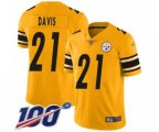 Pittsburgh Steelers #21 Sean Davis Limited Gold Inverted Legend 100th Season Football Jersey