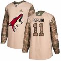 Arizona Coyotes #11 Brendan Perlini Authentic Camo Veterans Day Practice NHL Jersey