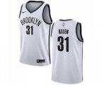 Brooklyn Nets #31 Jarrett Allen Authentic White Basketball Jersey - Association Edition