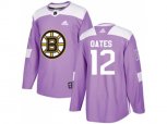 Adidas Boston Bruins #12 Adam Oates Purple Authentic Fights Cancer Stitched NHL Jersey