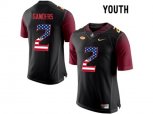 2016 US Flag Fashion-2016 Youth Florida State Seminoles Deion Sanders #2 College Football Limited Jersey - Black