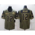 Tampa Bay Buccaneers #12 Tom Brady Nike Gold 2021 Salute To Service Limited Player Jersey