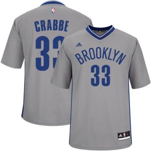 Brooklyn Nets #33 Allen Crabbe Authentic Gray Alternate NBA Jersey